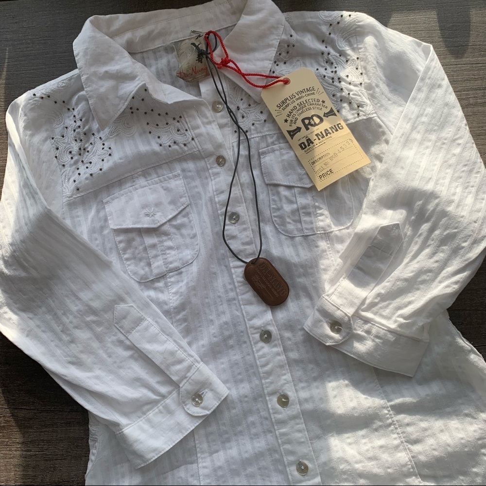Vintage DaNang cotton shirt XS